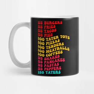 Groovy Vintage 55 Burgers 55 Fries I Think You Should Leave Mug